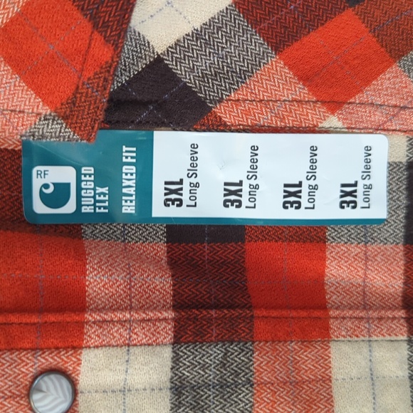 Carhartt Men's Rugged Flex Relaxed Fit Midweight Long-Sleeve Flannel Shirt - Picture 14 of 16